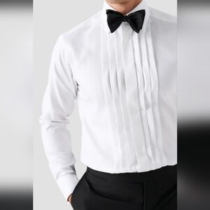 Pierre Cardin Men's Tuxedo Shirt Imported % Cotton White Sz-18 34/35